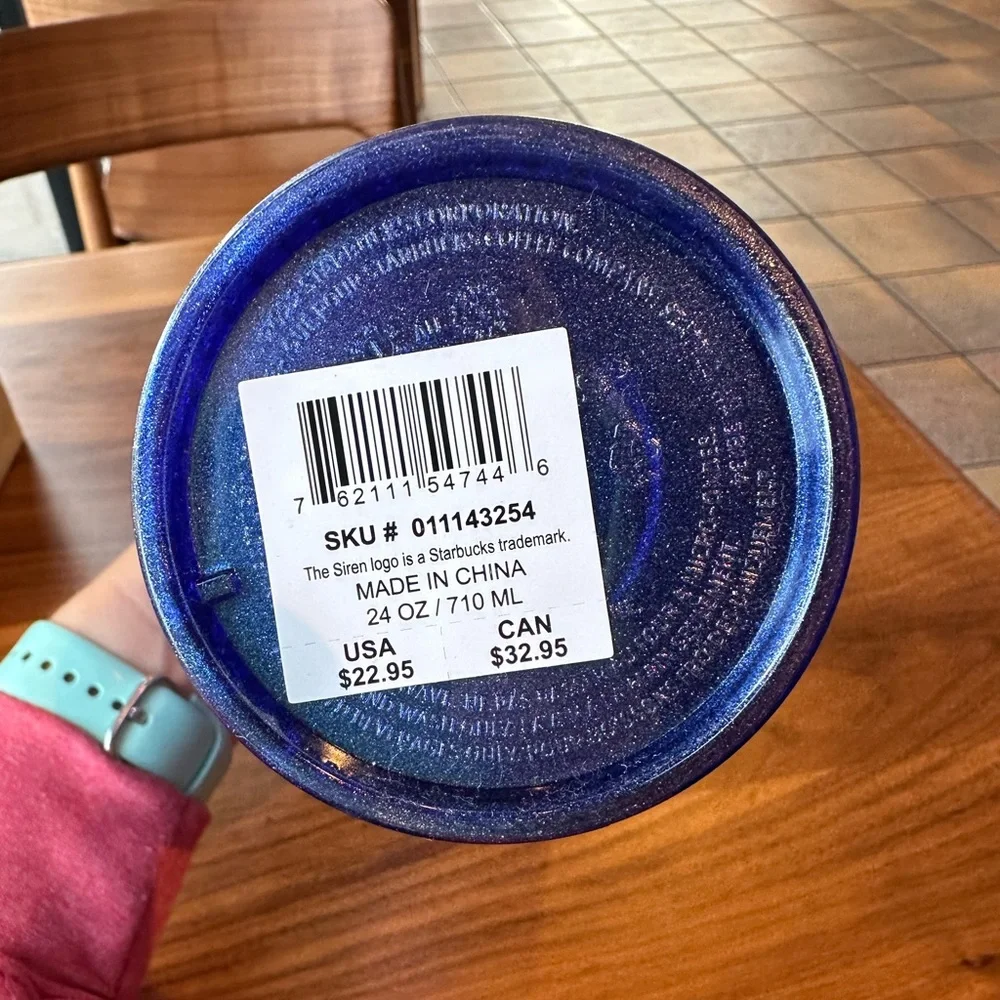 Starbucks Purple Glitter‎ Square Cold Cup